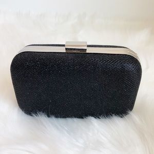 Jessica McClintock Black Sparkle Clutch Crossbody